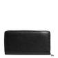 Dolce & Gabbana Black Leather Logo Plaque Zip Around Continental Wallet
