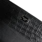 Dolce & Gabbana Black Leather Logo Plaque Zip Around Continental Wallet