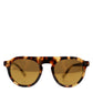 Dolce & Gabbana Brown Acetate Round Leopard Print Eyewear Sunglasses