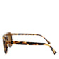 Dolce & Gabbana Brown Acetate Round Leopard Print Eyewear Sunglasses