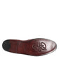 Dolce & Gabbana Burgundy Calfskin Leather Formal Slip On Shoes