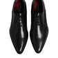Dolce & Gabbana Black Leather Lace Up Dress Men Derby Shoes
