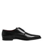 Dolce & Gabbana Black Leather Lace Up Dress Men Derby Shoes