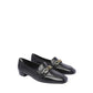 Stuart Weitzman Black Calfskin Slip-On Loafers