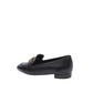 Stuart Weitzman Black Calfskin Slip-On Loafers