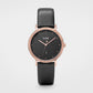 Cluse Gray Leather Dress Watch