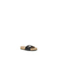 Balenciaga Black Calf Leather Bos Taurus Flat Sandals