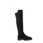Stuart Weitzman Black Leather Over The Knee
