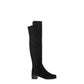 Stuart Weitzman Black Leather Over The Knee