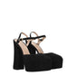 Stuart Weitzman Black Leather Platforms