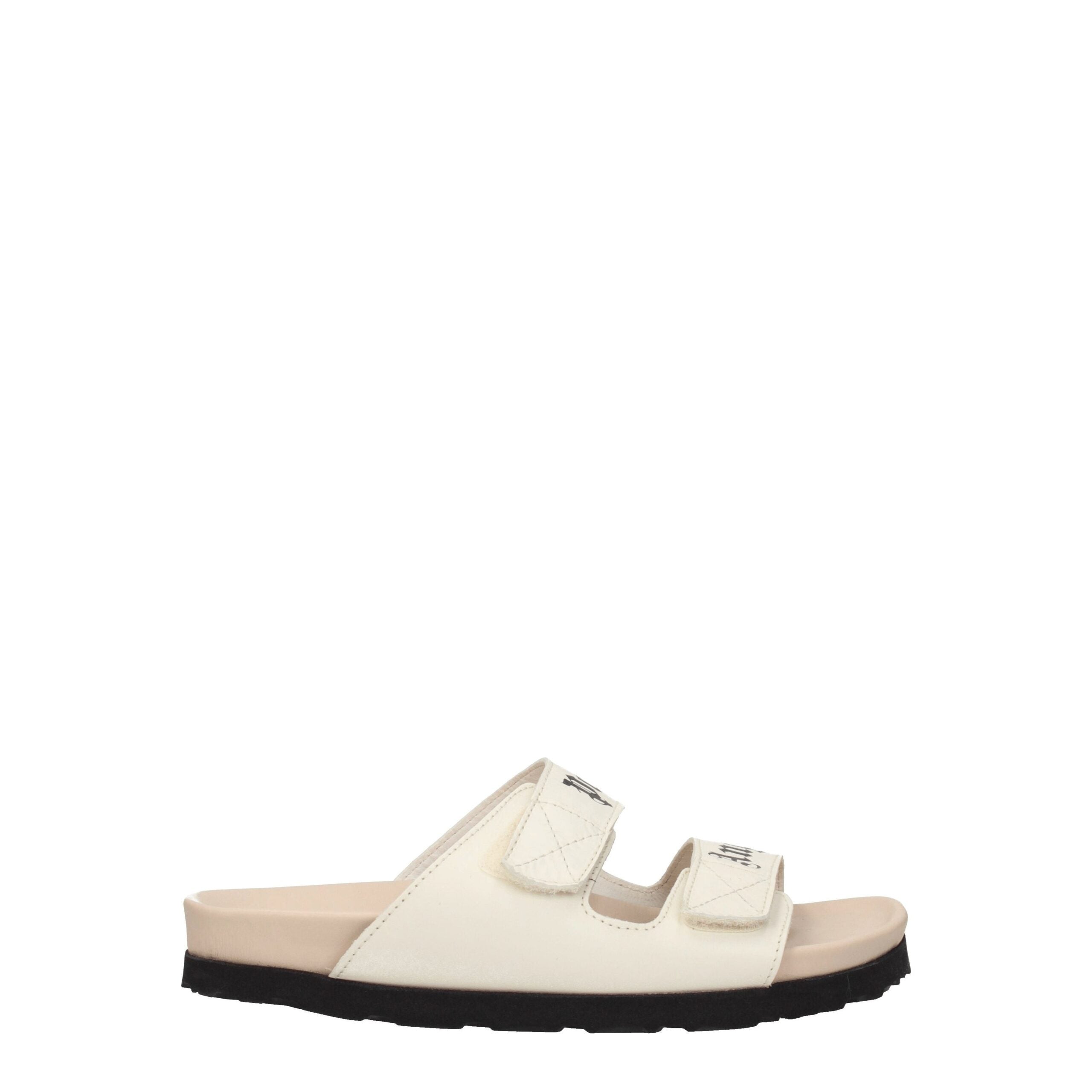 Palm Angels Beige Leather Sandals