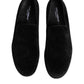 Dolce & Gabbana Black Jacquard Loafers Formal Men Dress Shoes