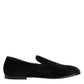 Dolce & Gabbana Black Jacquard Loafers Formal Men Dress Shoes