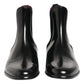 Dolce & Gabbana Black Chelsea Slip On Mid Calf Boots Shoes