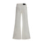 7FOR Cream Cotton Flared Jeans