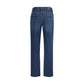 7FOR Blue Cotton Straight-Leg Jeans
