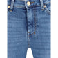 7FOR Blue Cotton Flared Jeans