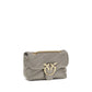 PINKO Gray Calf Leather Bos Taurus Shoulder Bag