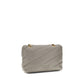 PINKO Gray Calf Leather Bos Taurus Shoulder Bag