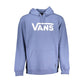 Vans Blue Cotton Men Sweater with Hood and Central Pocket