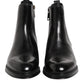 Dolce & Gabbana Black Chelsea Leather Mid Calf Boots Shoes