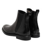 Dolce & Gabbana Black Chelsea Leather Mid Calf Boots Shoes