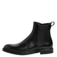 Dolce & Gabbana Black Chelsea Leather Mid Calf Boots Shoes