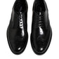 Dolce & Gabbana Black Leather Derby Wingtip Formal Shoes