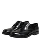 Dolce & Gabbana Black Leather Derby Wingtip Formal Shoes