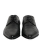 Dolce & Gabbana Black Exotic Leather Lace Up Derby Shoes