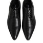 Dolce & Gabbana Black Exotic Leather Lace Up Derby Shoes