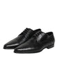 Dolce & Gabbana Black Exotic Leather Lace Up Derby Shoes