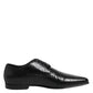 Dolce & Gabbana Black Exotic Leather Lace Up Derby Shoes