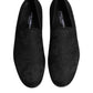 Dolce & Gabbana Black Floral Brocade Loafers Men Dress Shoes
