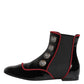 Dolce & Gabbana Black Jackie Buttoned Chelsea Boots Shoes