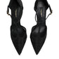 Dolce & Gabbana Black Mesh T-strap Stiletto High Heels Shoes