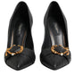 Dolce & Gabbana Black Devotion Leather Heels Pumps Shoes