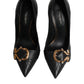 Dolce & Gabbana Black Devotion Leather Heels Pumps Shoes