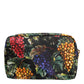 Dolce & Gabbana Multicolor Grape Print Clutch Logo Plaque Pouch Bag