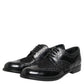 Dolce & Gabbana Black Leather Floral Lace Dress Formal  Shoes