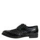 Dolce & Gabbana Black Leather Floral Lace Dress Formal  Shoes