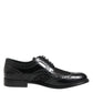 Dolce & Gabbana Black Leather Floral Lace Dress Formal  Shoes