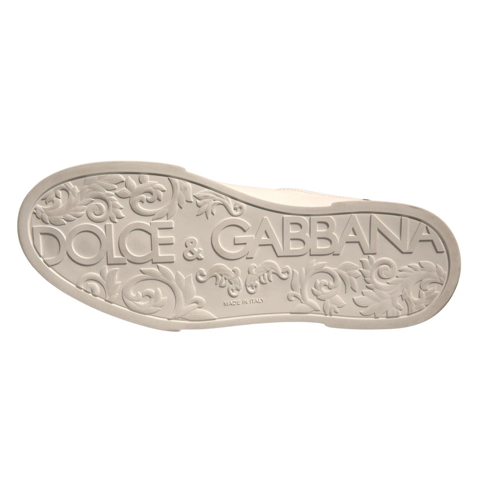Dolce & Gabbana White Leather DG Logo Low Top Sneakers Shoes
