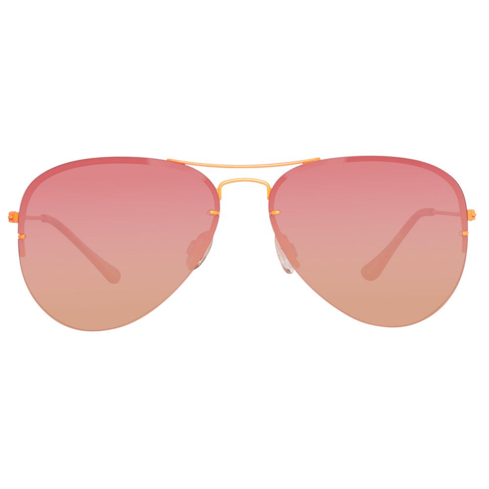 Benetton Orange Metal Sunglasses