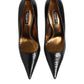 Dolce & Gabbana Black Exotic Leather Stiletto Pumps Shoes