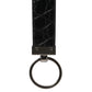 Dolce & Gabbana Black Leather Logo Metal Ring Keychain Holder Men Keyring