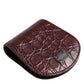 Dolce & Gabbana Burgundy Exotic Skin Coin Condom Case Holder Pocket Wallet