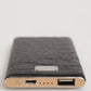 Dolce & Gabbana Black Leather Exotic Skin 3000mAh Power Bank Charger USB