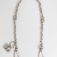 Dolce & Gabbana Silver Tone Brass DG Logo Detailing Chain Men Necklace