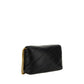 PINKO Black Calf Leather Bos Taurus Shoulder Bag